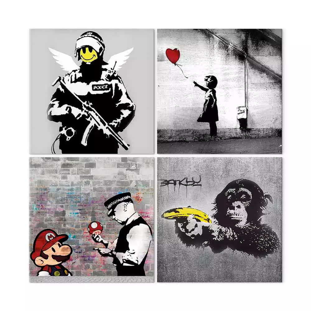 アートポスター Banksy (バンクシー) Panda with Guns｜北欧