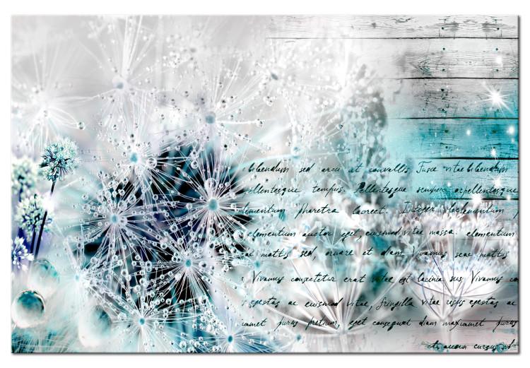 Canvas Winter Stationery (1-piece) - Abstraction with Dandelions and Quotes