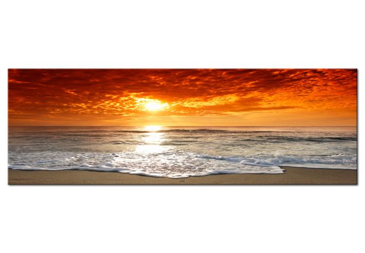 Canvas Calm Sea (1-piece) - Waves in Sunset Rays
