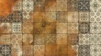 Photo Wallpaper Old Tiles Wallpaper Cropper