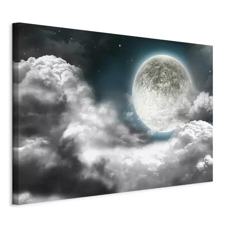 Silver Globe (1-piece) - Thick Clouds and Moonlit Sky