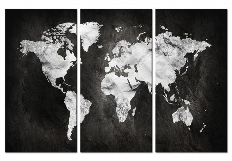 Canvas Dark World Map