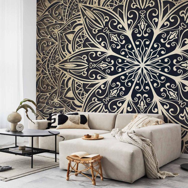 Wall Mural Ethnic mandala - floral motif on the circle plan in earth colors