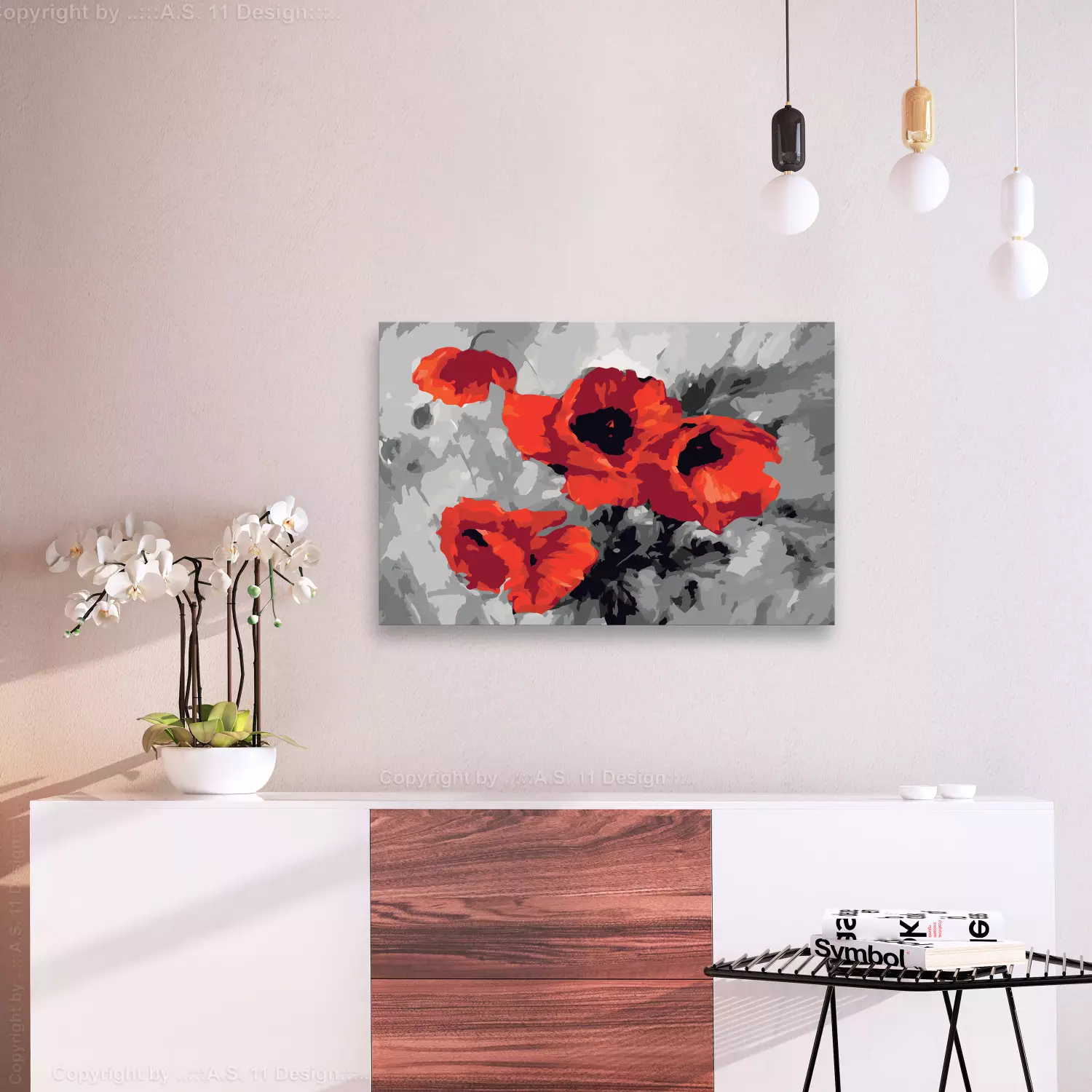 Paint by number Bouquet of Poppies