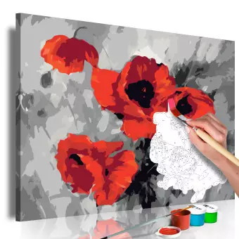 Paint by number Bouquet of Poppies