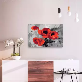 Paint by number Bouquet of Poppies