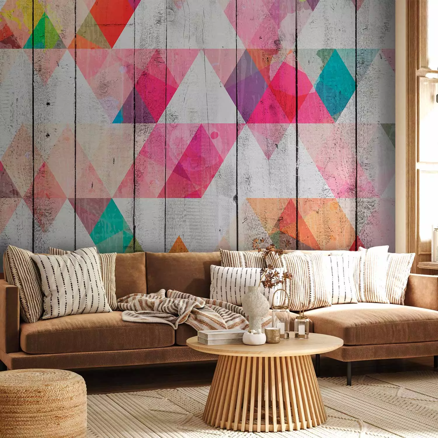 Photo Wallpaper Rainbow Triangles