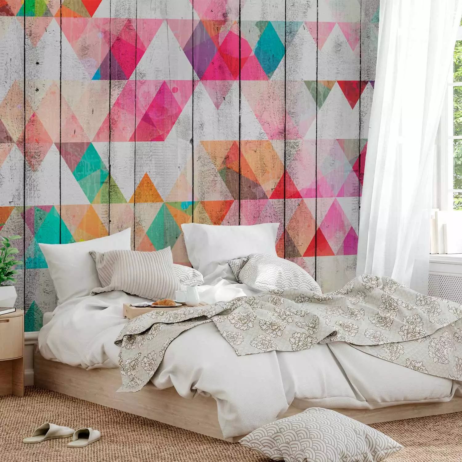 Photo Wallpaper Rainbow Triangles