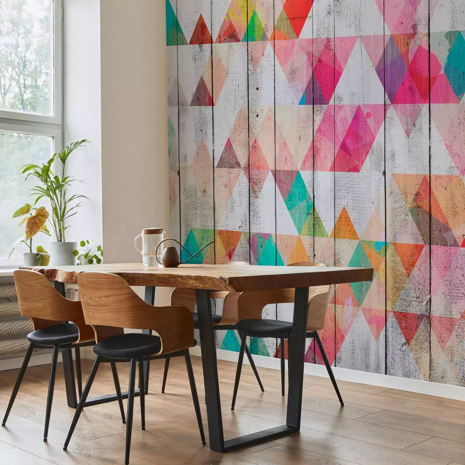Photo Wallpaper Rainbow Triangles