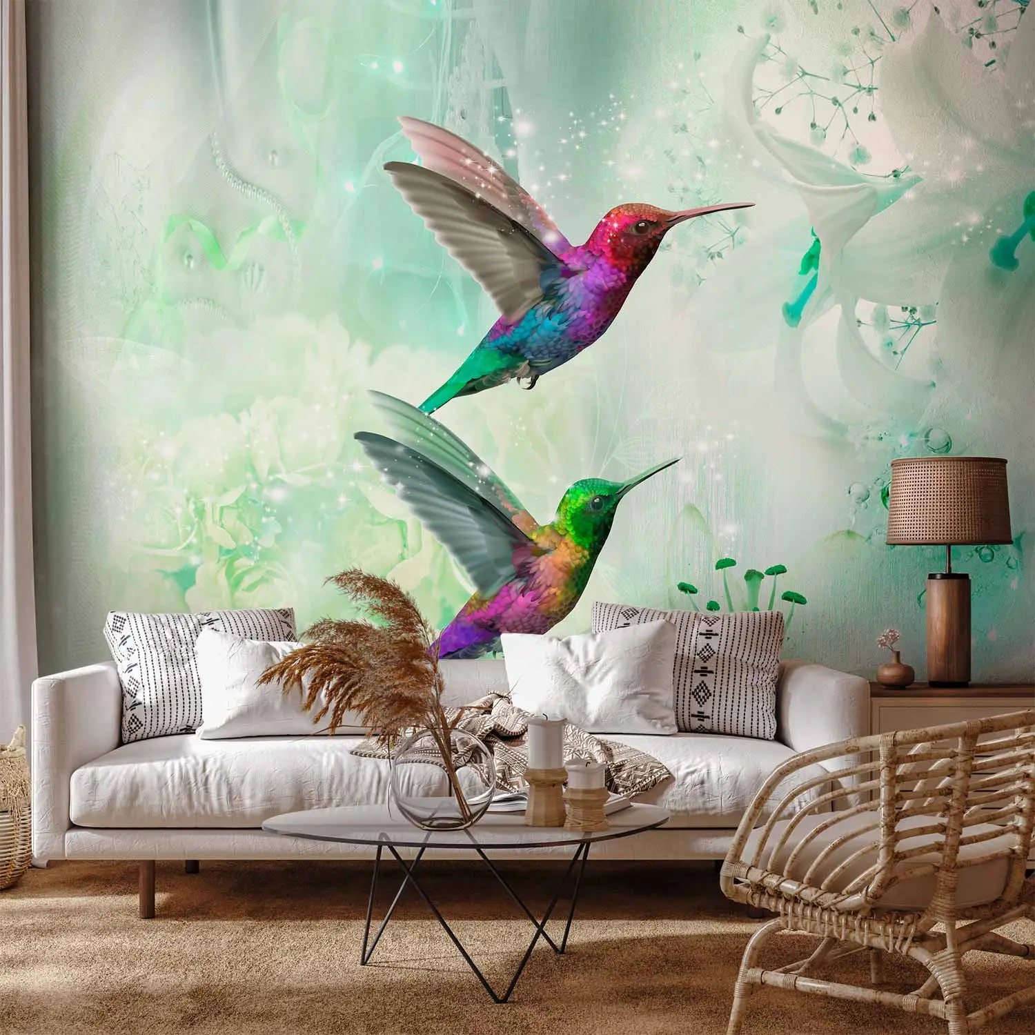 wallpaper hummingbird design