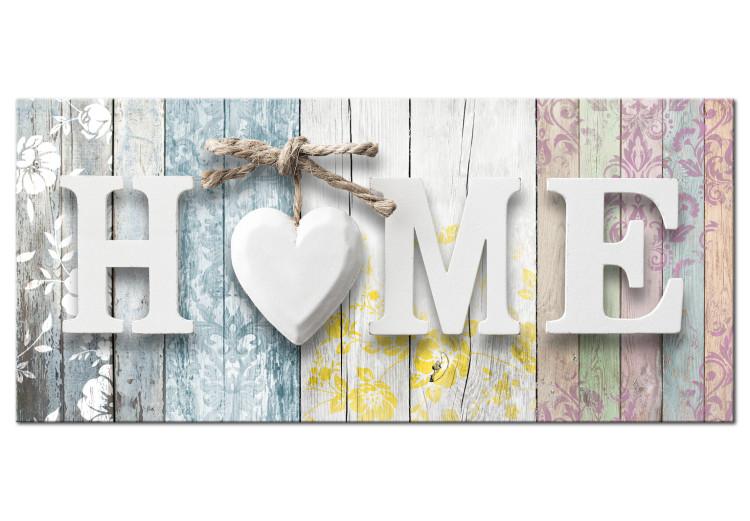 Canvas Scent of Home (1-part) Wide Colorful - Vintage Style Inscriptions