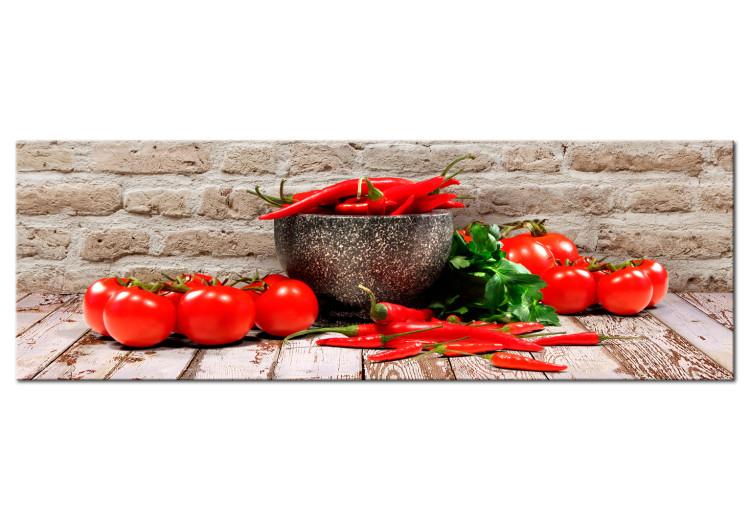 Canvas Red Vegetables (1 Part) Brick Narrow