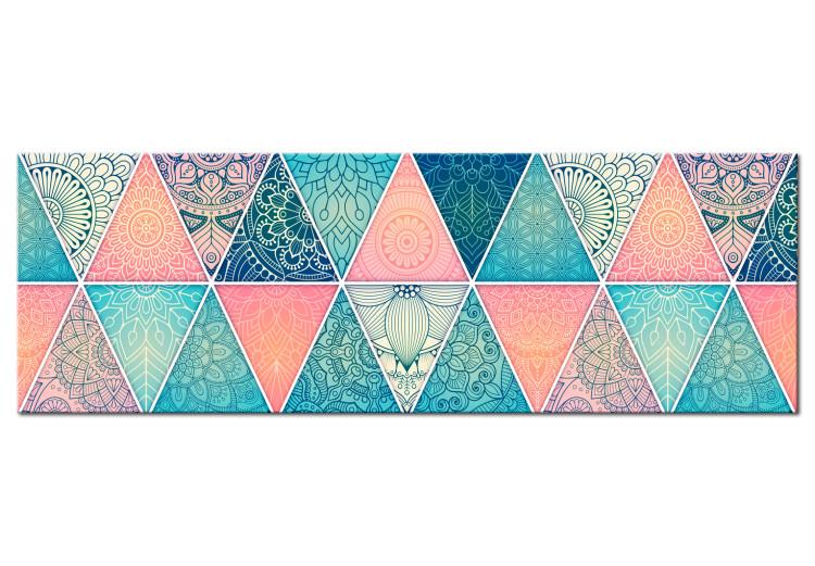 Canvas Oriental Triangles (1-part) Narrow - Mosaic Style Mandala