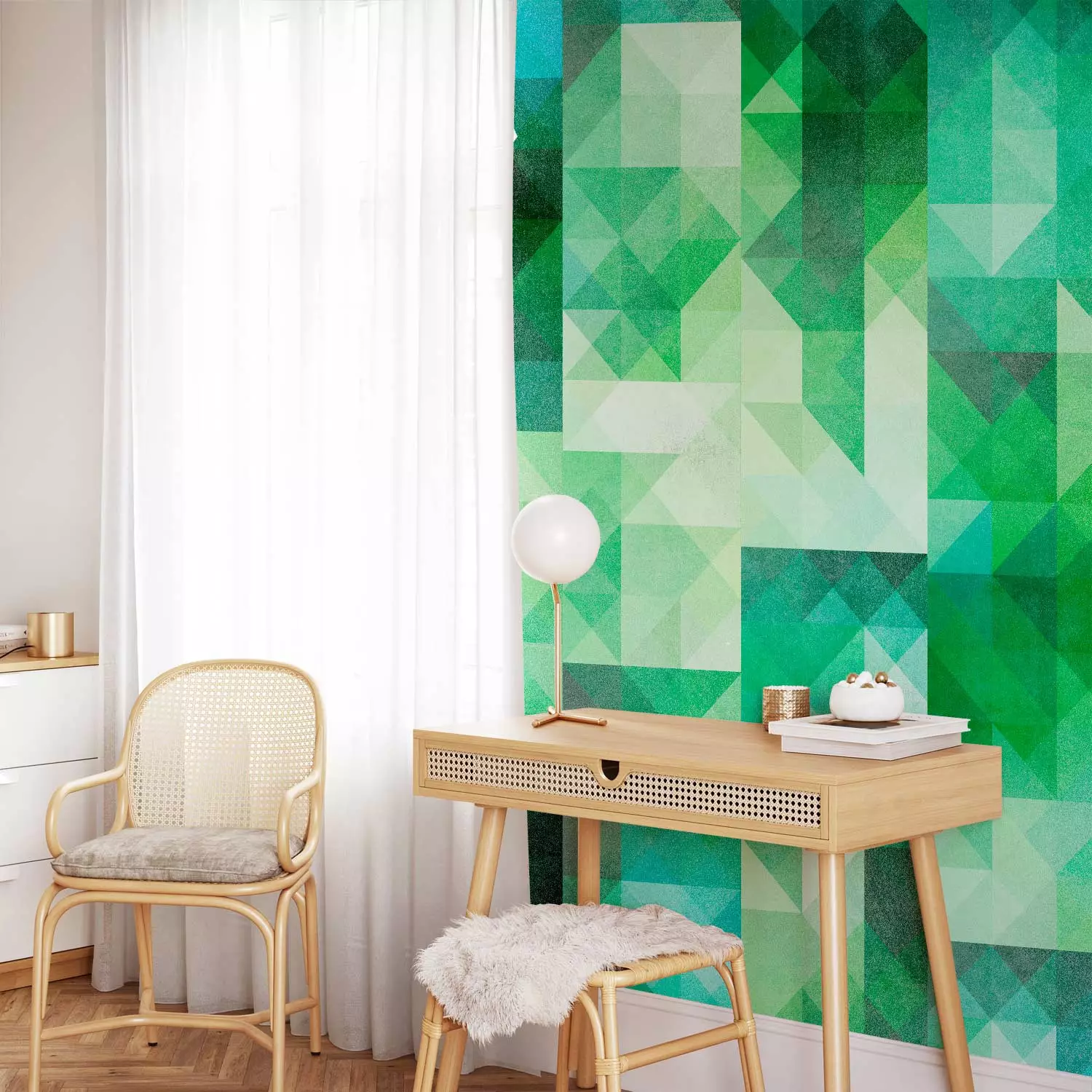 Modern Wallpaper Magma Pixels (Green)