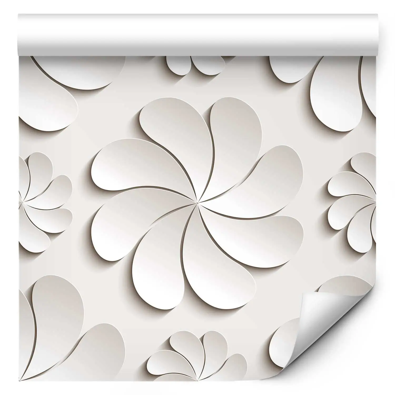 3d white flower wallpaper
