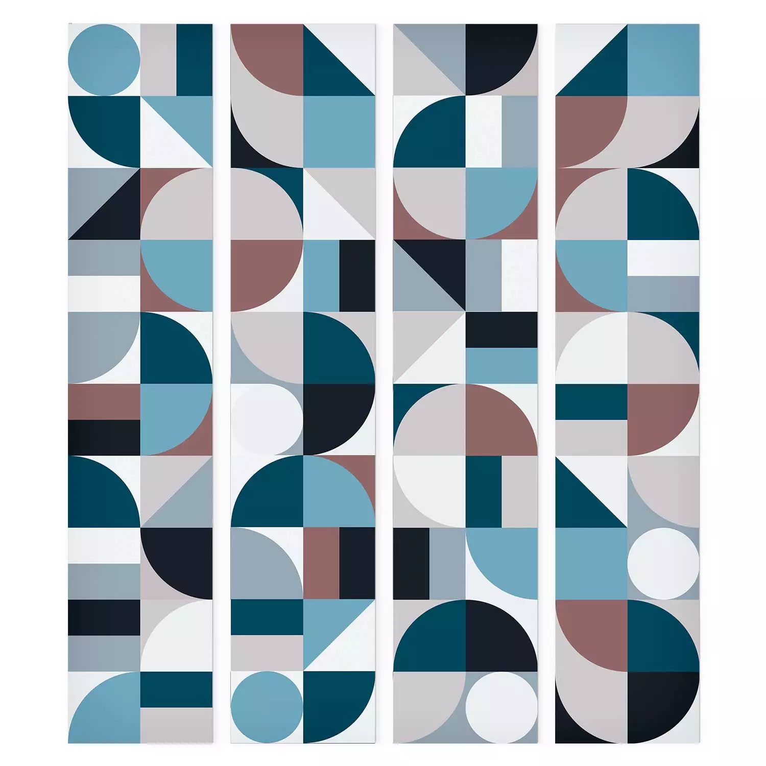 Modern Wallpaper Magma Geometric Mosaic (Blue)
