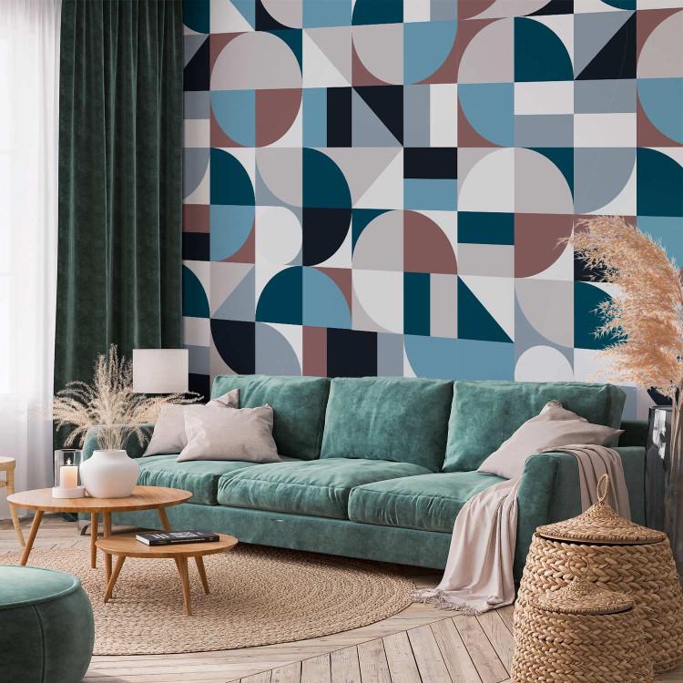 Wallpaper Magma Geometric Mosaic (Blue)