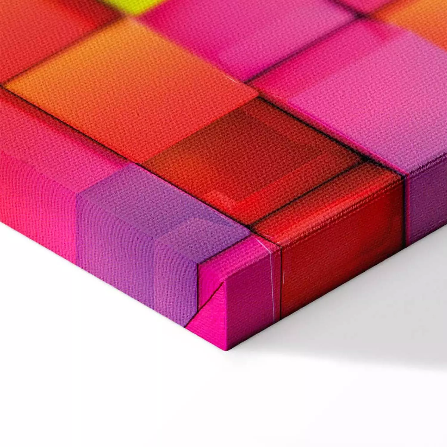 Canvas Colourful Cubes Narrow