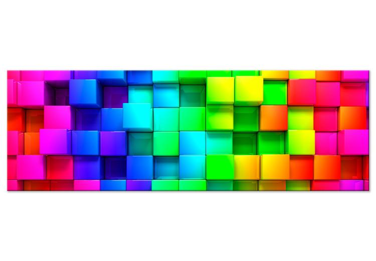 Canvas Colourful Cubes (1 Part) Narrow