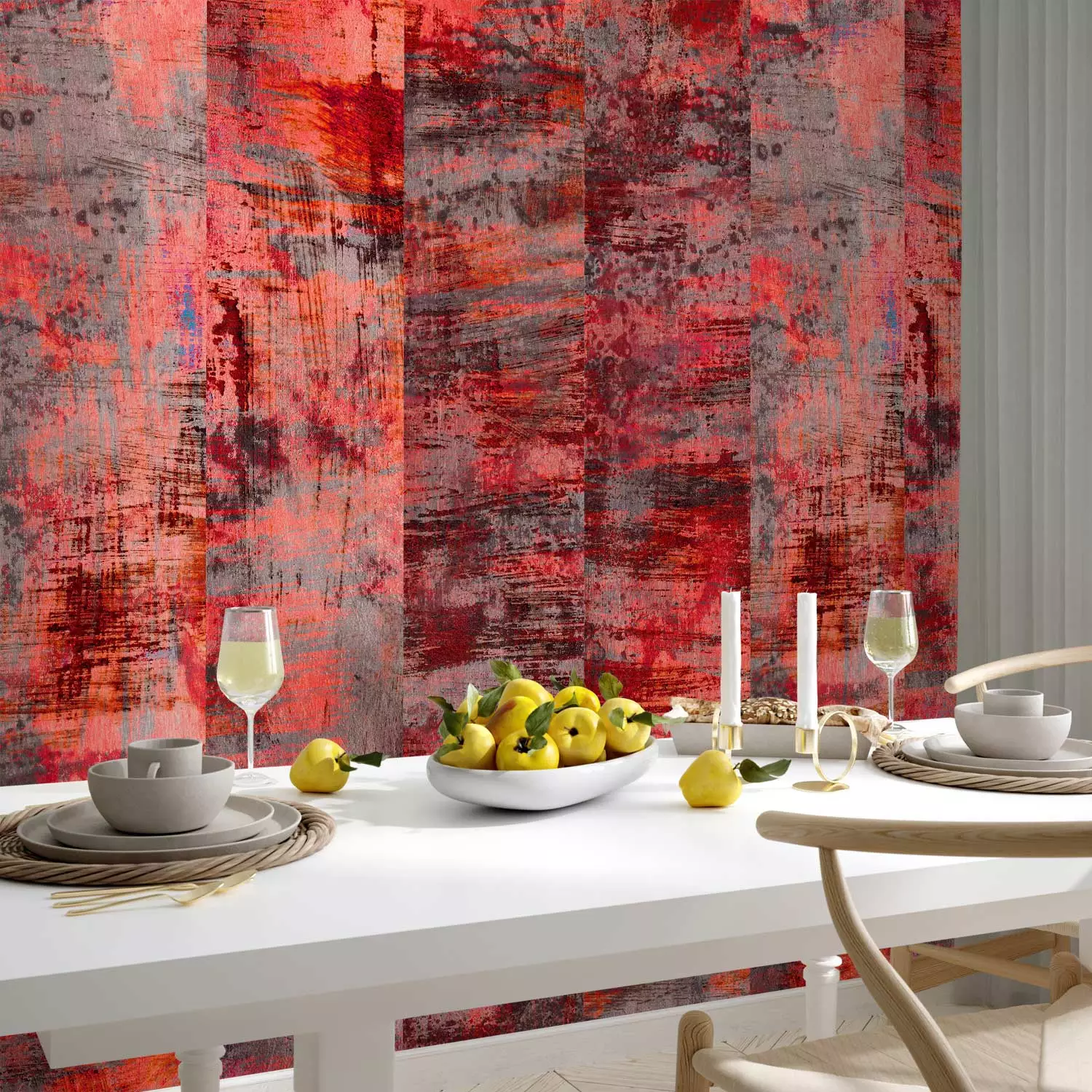 MAGMA Designer Wallpaper Red Metal - bimago, image size:1500x1500