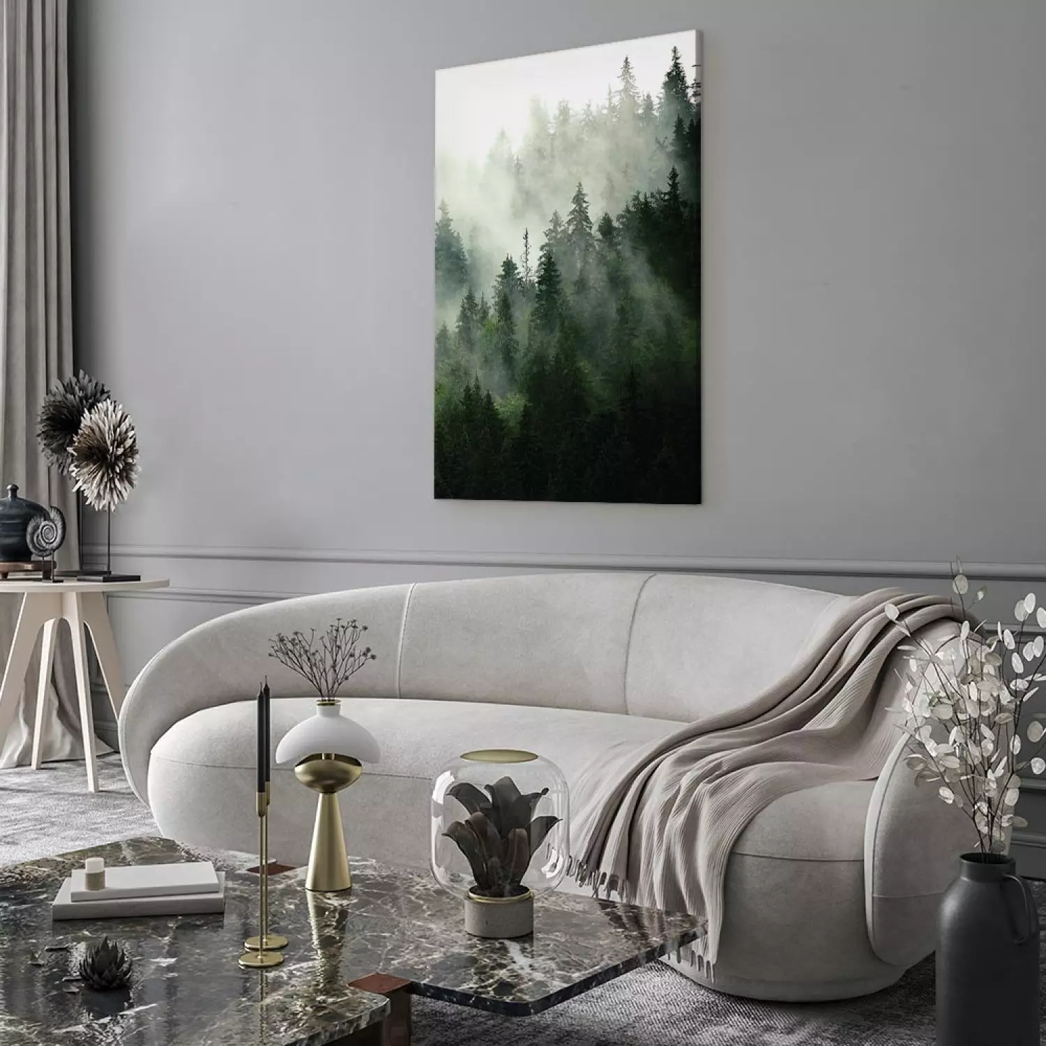 Canvas Print Coniferous Forest Vertical