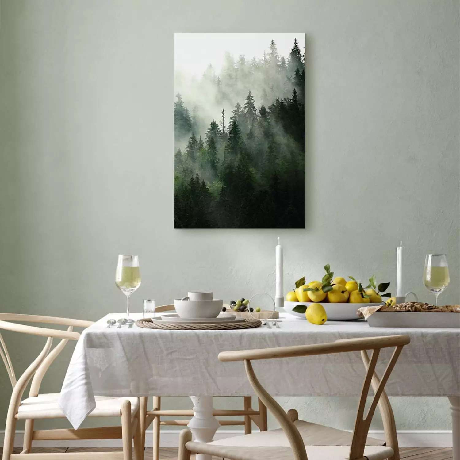 Canvas Print Coniferous Forest Vertical