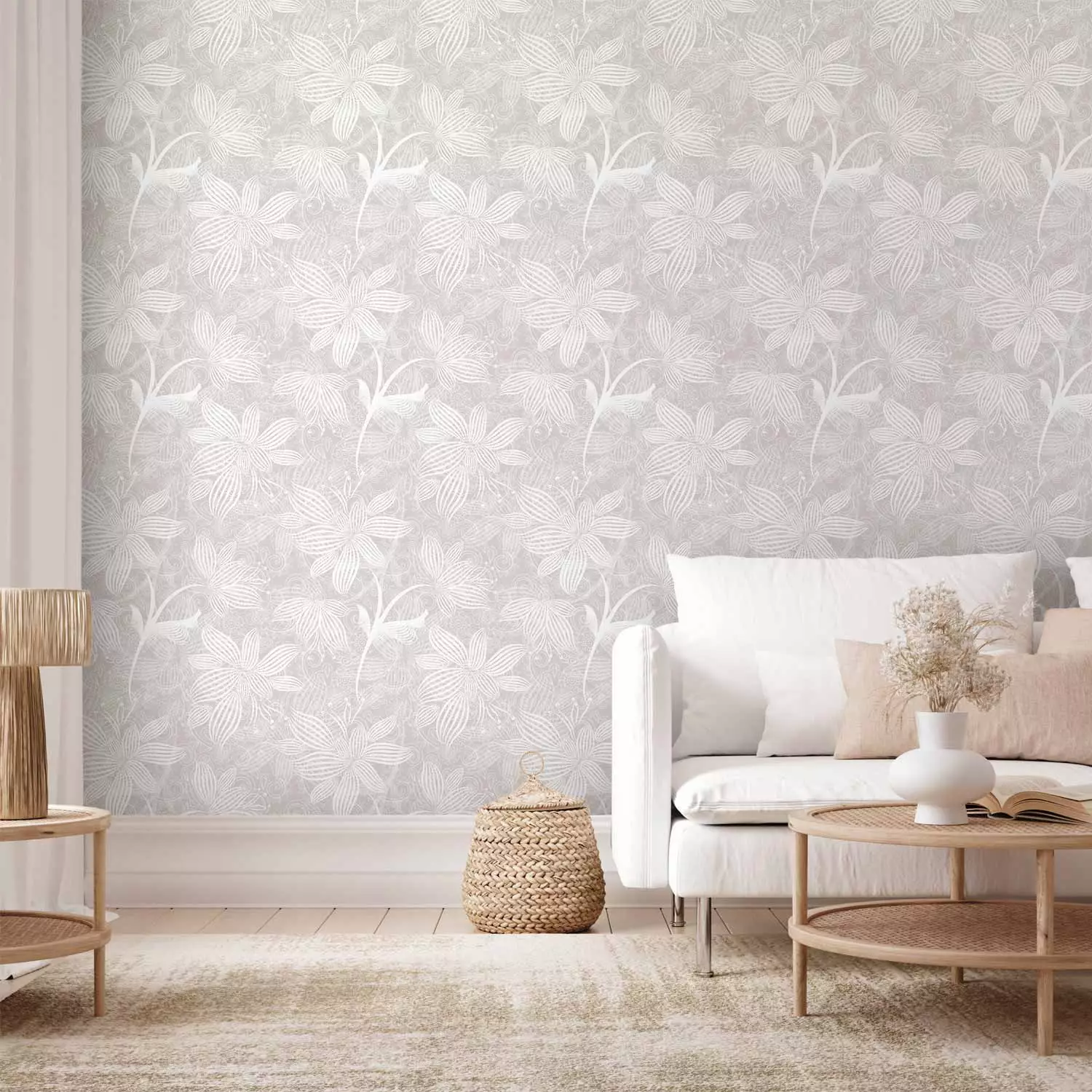 Modern Wallpaper Floral Elements