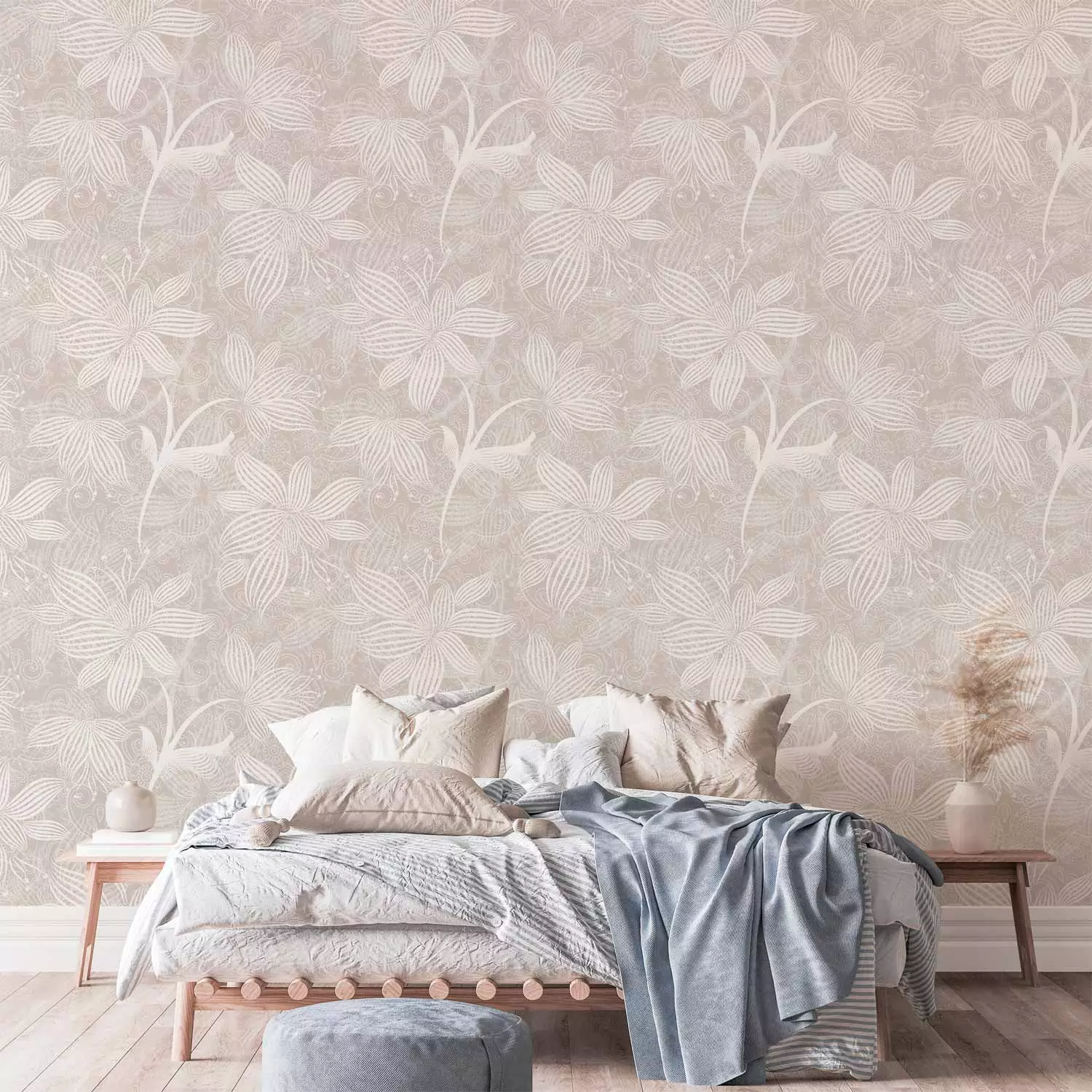Modern Wallpaper Floral Elements