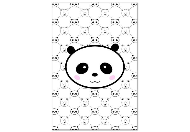 Canvas Cheerful panda - children's graphics with pandas and bears heads