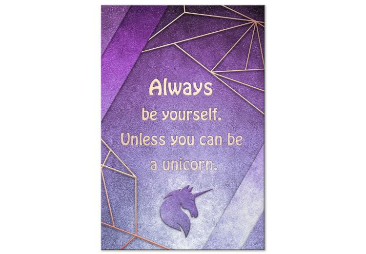 Canvas Magical Quotes (1-part) - English Quote Against Unicorn Background