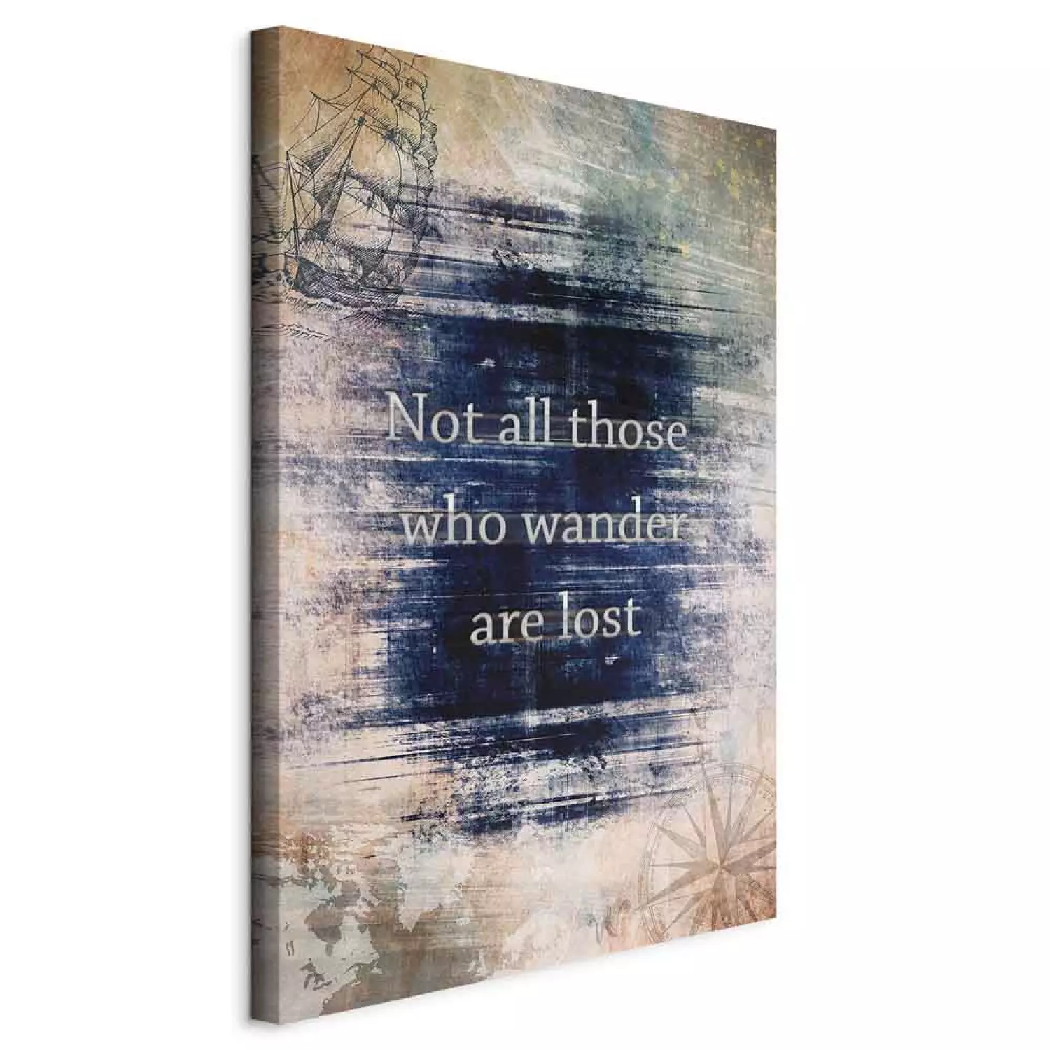 Canvas Print Background of Thoughts and Actions - Motivational English Text