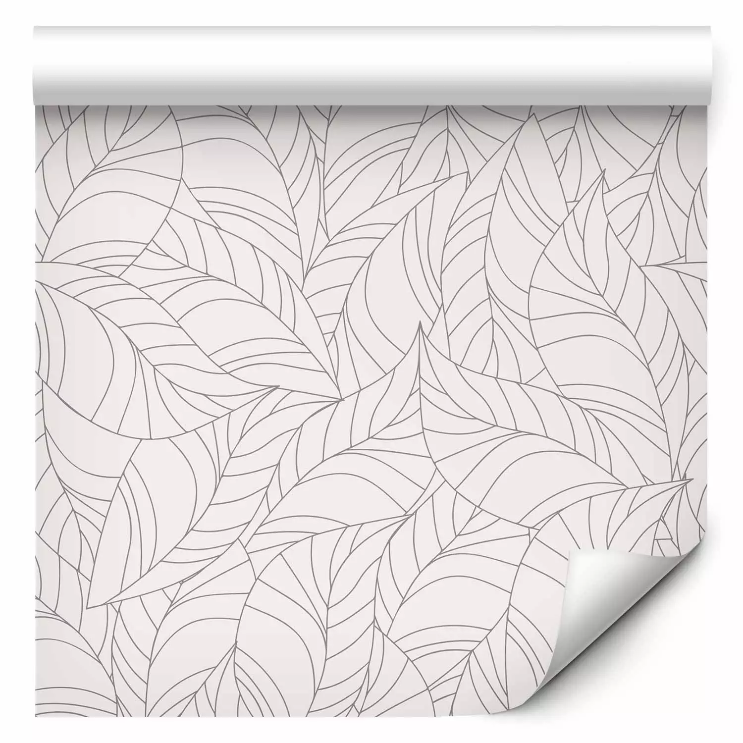 Modern Wallpaper Colourless Leaves