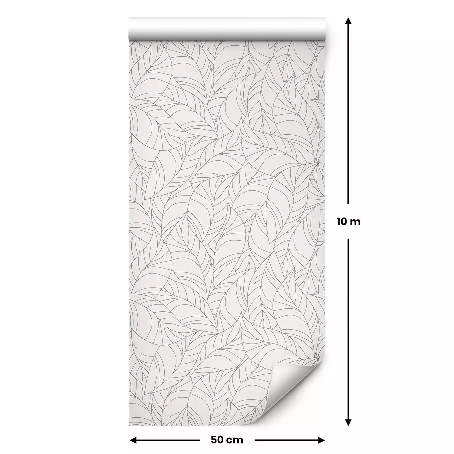 Modern Wallpaper Colourless Leaves