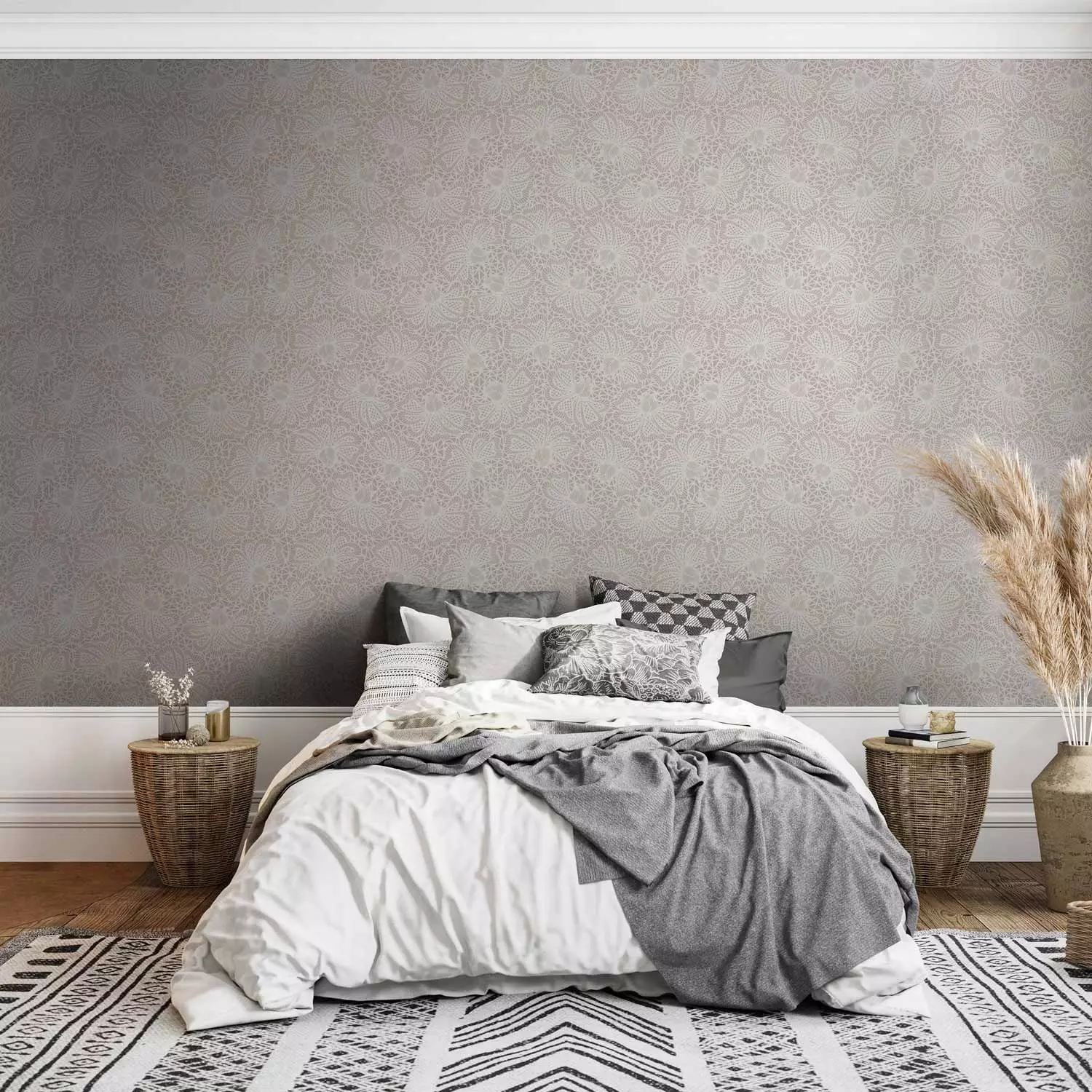Modern Wallpaper Knitted Ornaments