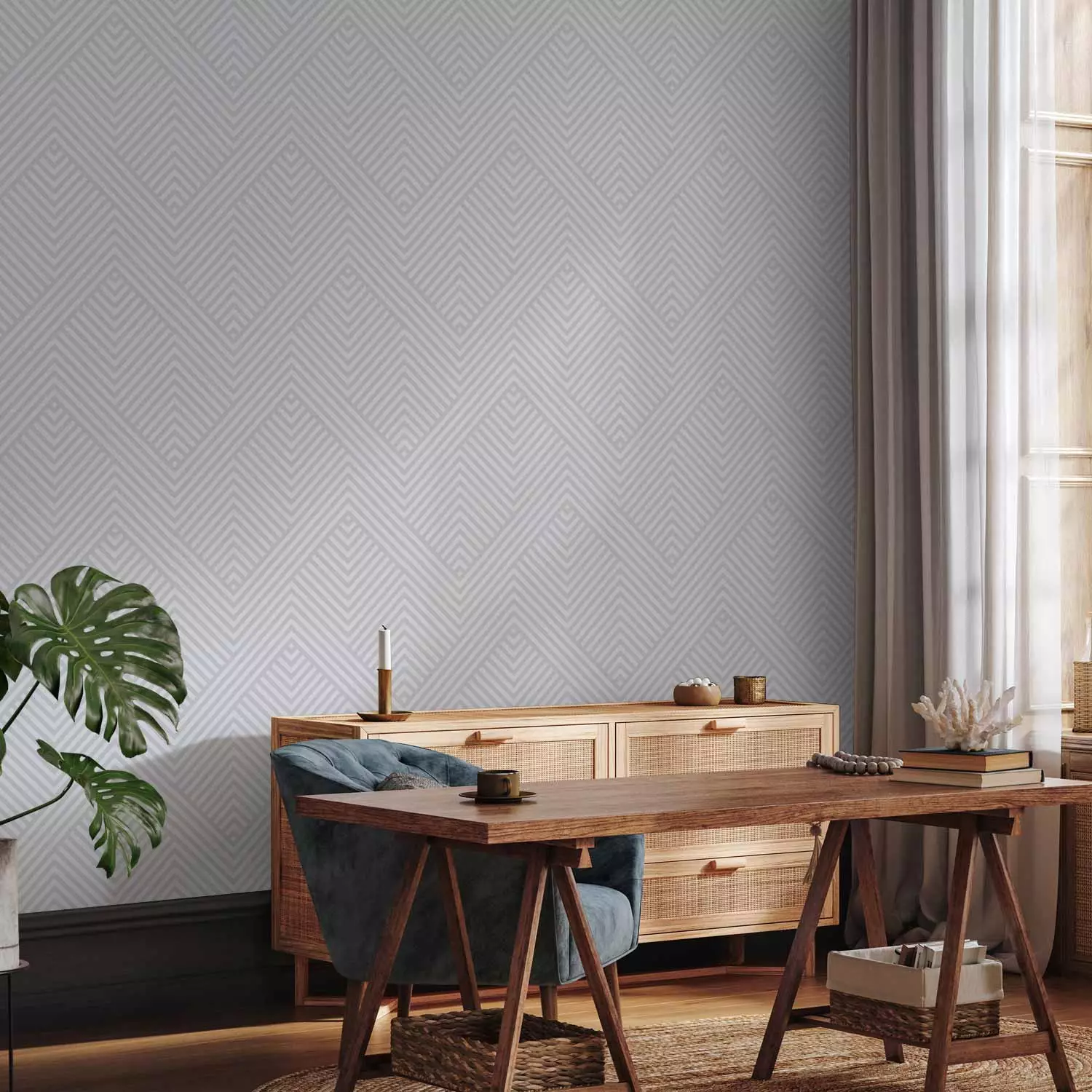Modern Wallpaper Broken Lines