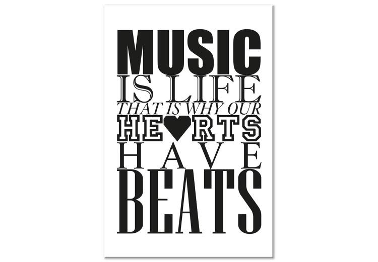 Canvas Music Is lLfe That Is Why Our Hearts Have Beats