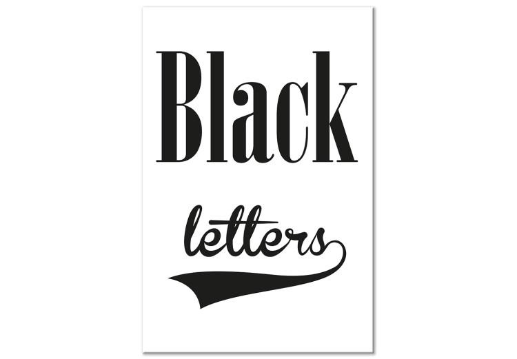 Canvas Black Letters (1 Part) Vertical