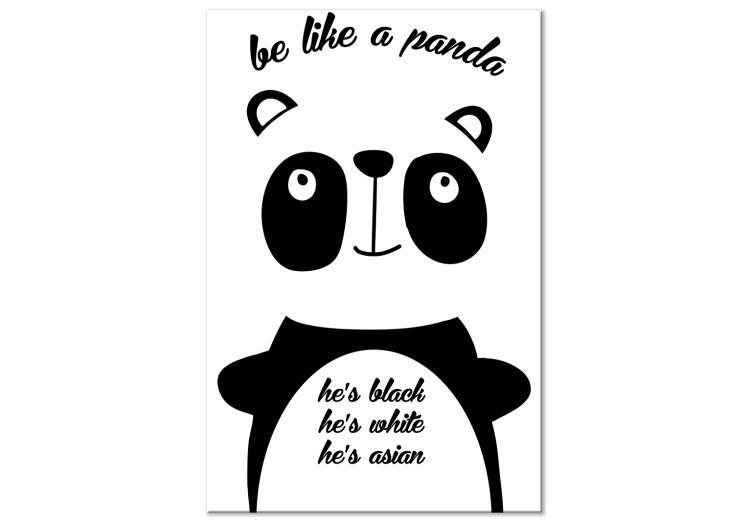 Canvas Wise Panda (1-part) - Graphic Design with English Text