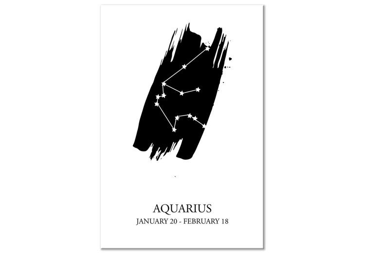 Canvas Zodiac Sign Aquarius (1-Piece) - Graphic Design with Zodiac Sign