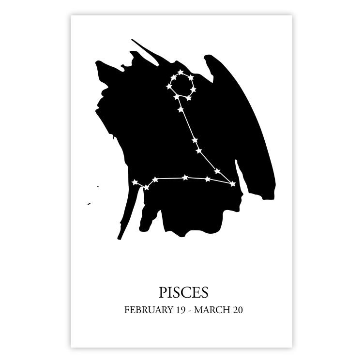 Poster Zodiac signs: Pisces - star constellation with English texts