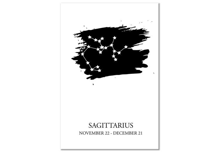 Canvas Zodiac Sign Sagittarius (1-Piece) - Graphic Design with Texts