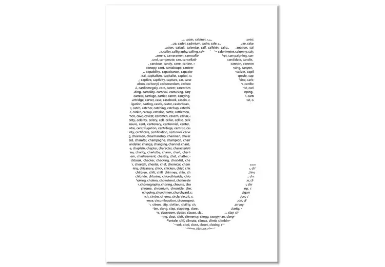 Canvas C for ... - the letter C composed of words starting with this letter