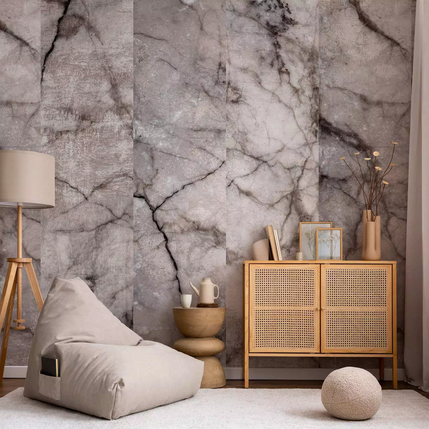 Modern Wallpaper Magma Grey Marble