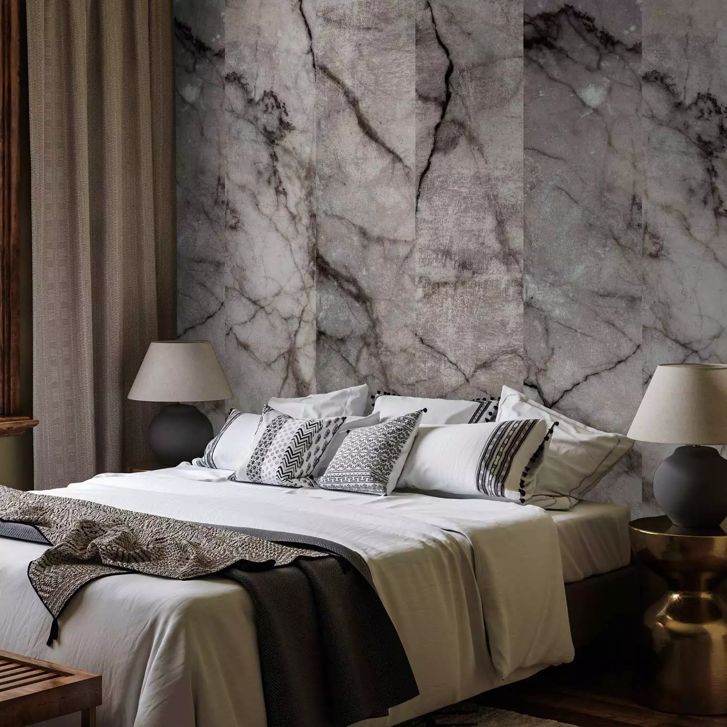 Modern Wallpaper Magma Grey Marble