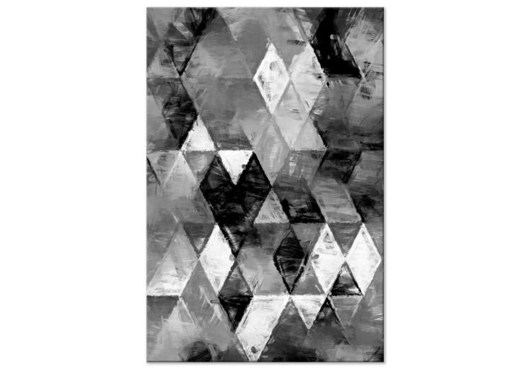 Canvas Geometric Minimalism (1-part) - Figures on Black and White Background