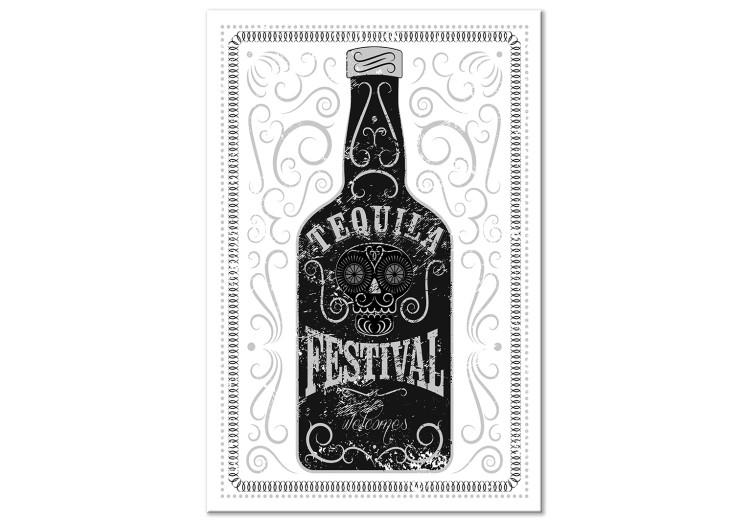 Canvas Tequila Bottle (1-part) - Alcoholic Atmosphere in Retro Style