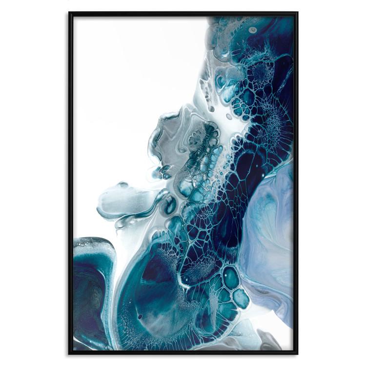 Poster Acrylic abstraction - emerald composition in Scandinavian style