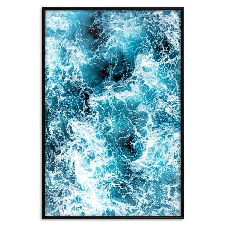 Poster Sea Current - nautical composition with foamy sea waves