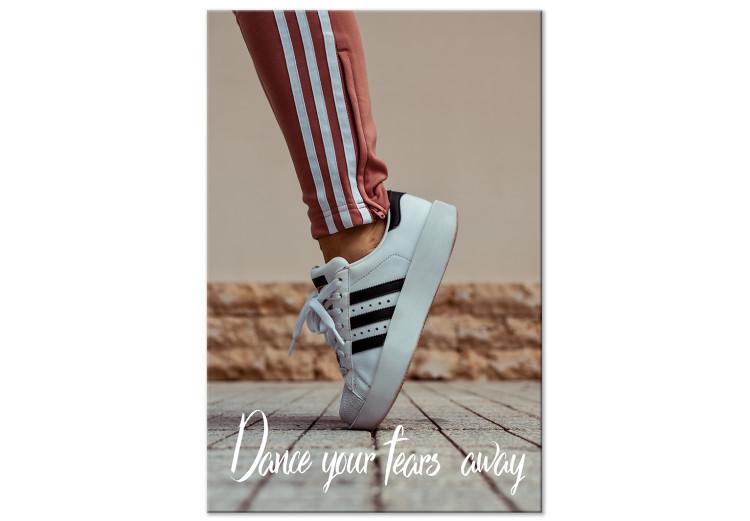 Canvas Dancing dreams - Artistic photo of legs in sneakers during Dance Street Dance with in English