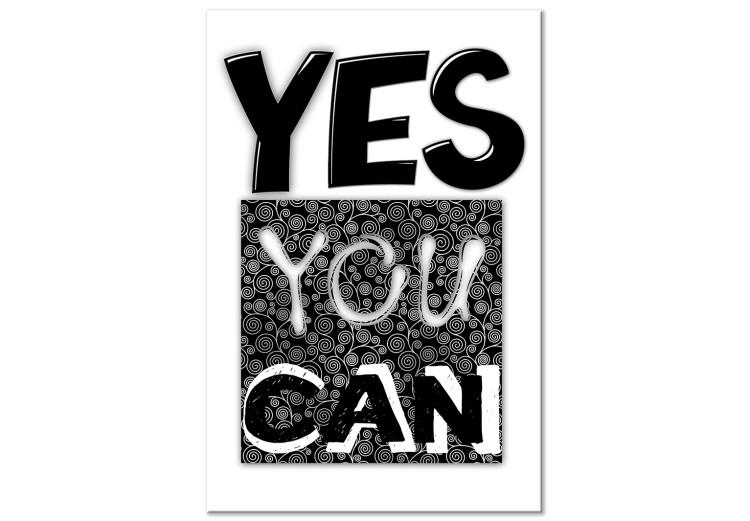 Canvas Challenge (1-part) - Large Motivational Text on Black and White Background